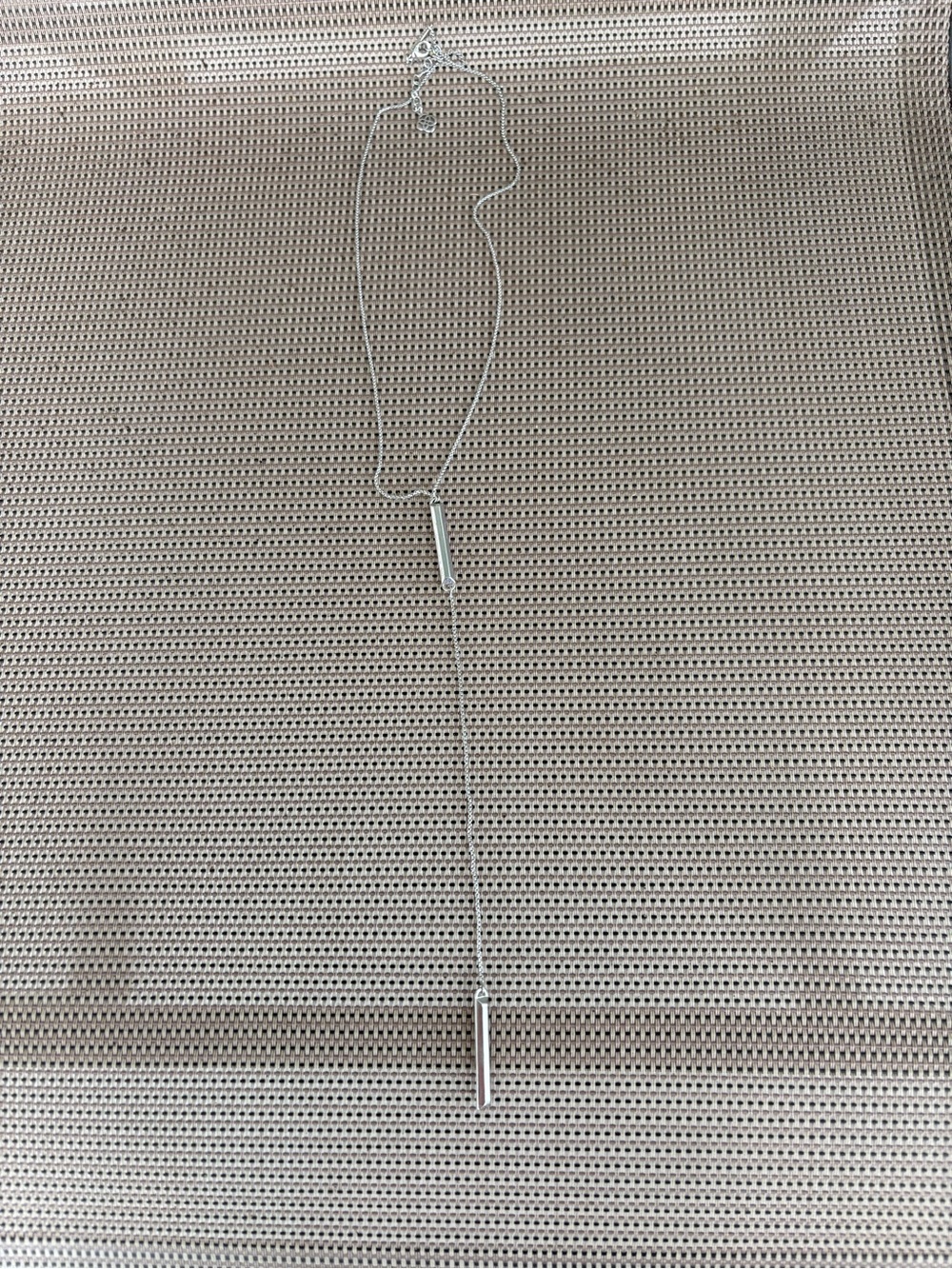 Kendra Scott Silver Bar Y-Style Lariat Necklace